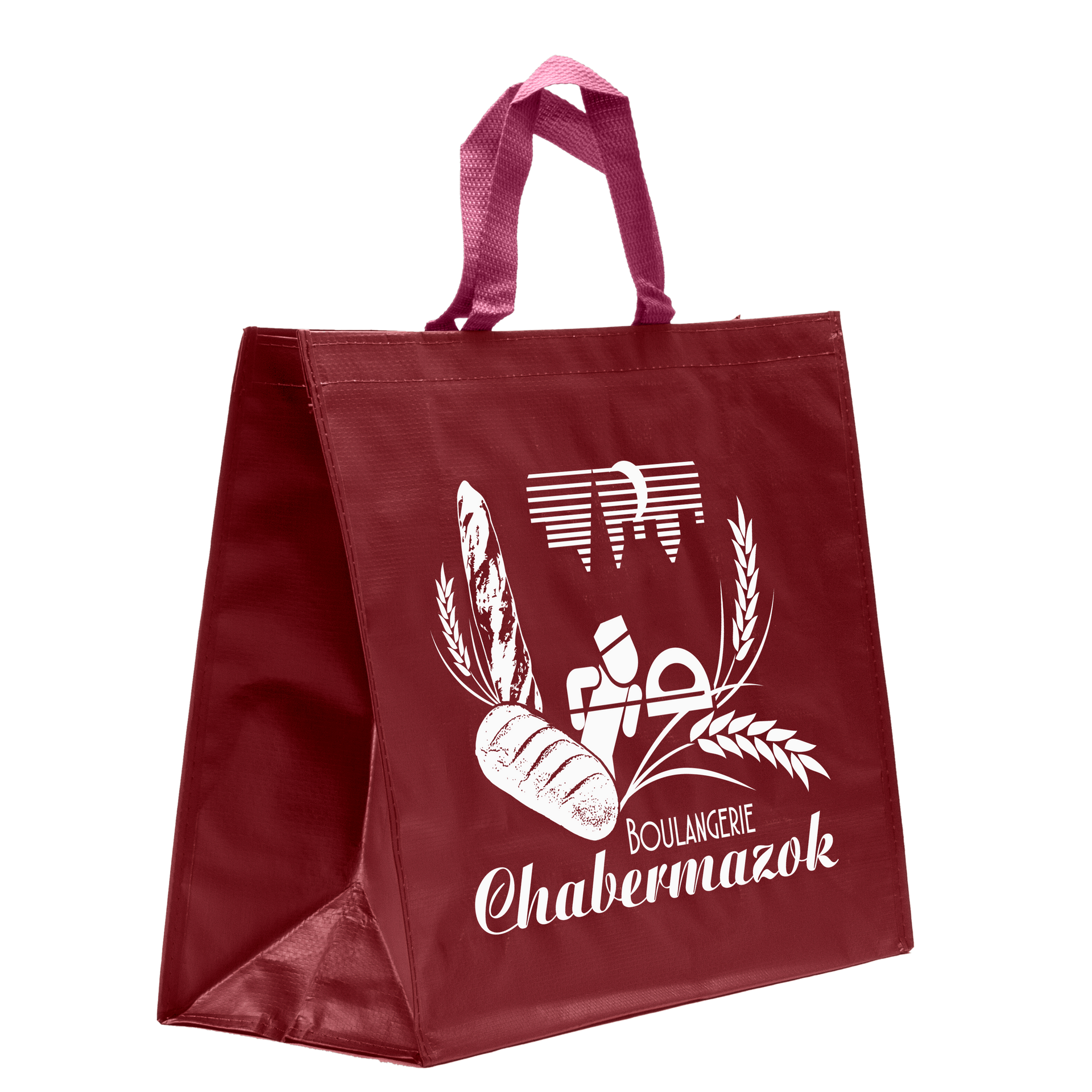 Sac en tissu bordeaux