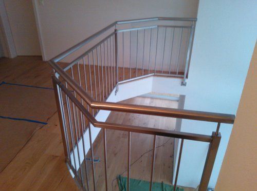 JM Serrurerie réalisations- Balustrade tube inox, barreaudage