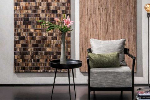 ohnzimmer in warmen Farben