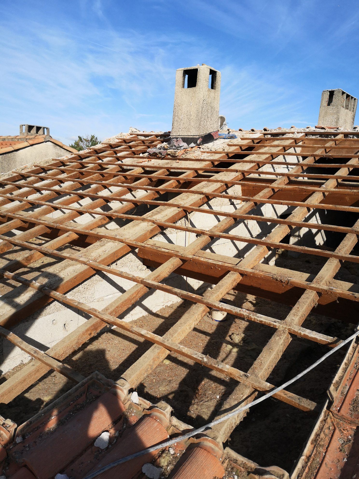 Restauration d'une ancienne charpente en bois
