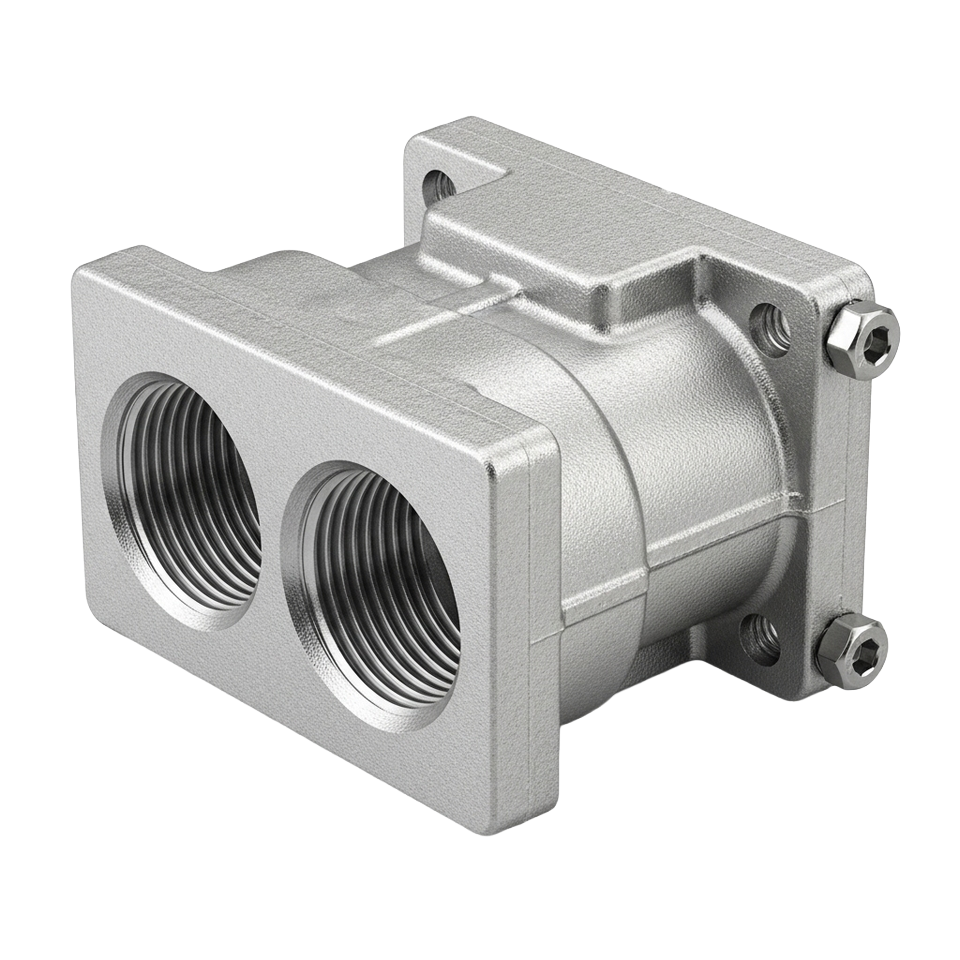 Black square light switch on a beige wall.