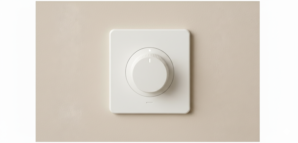 White electrical outlet with two sockets and switches on a neutral wall.