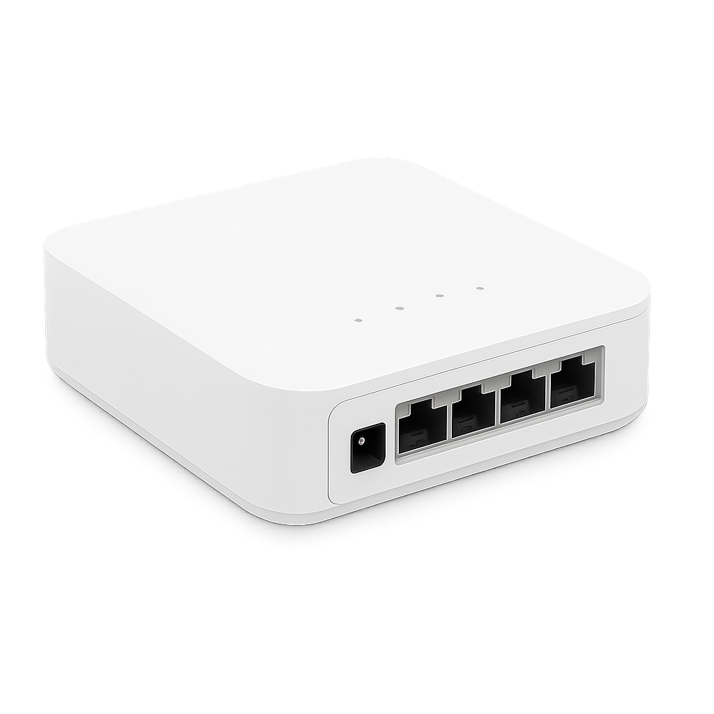 Black square light switch on a beige wall.