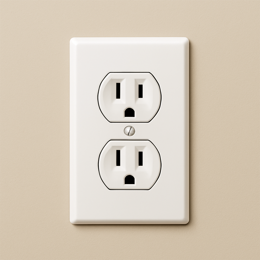Black smart home control panel with a dial and three icons: house, lightbulb, and power.