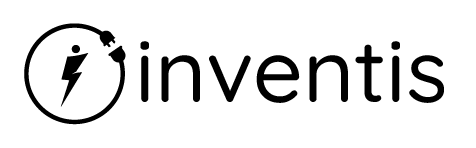 Inventis Electric logo: Circle with person-lightning bolt icon, plus 