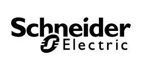 Schneider Electric logo. Black text on white background. Includes stylized "S" symbol.