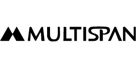 Black logo: stylized "M" followed by "MULTISPAN" in a sans-serif font.