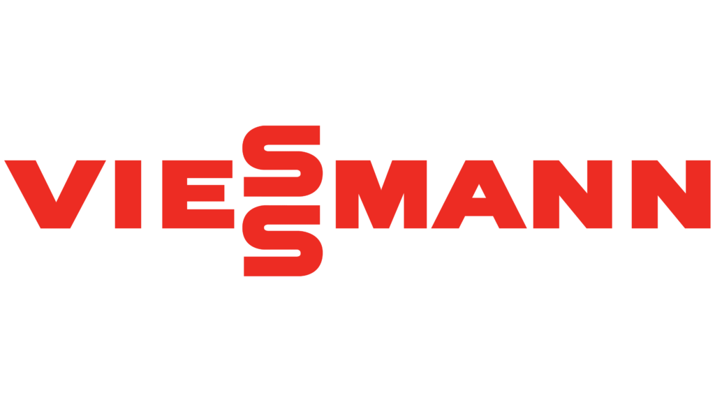 Rotes „Viessmann“-Logo auf weißem Grund.