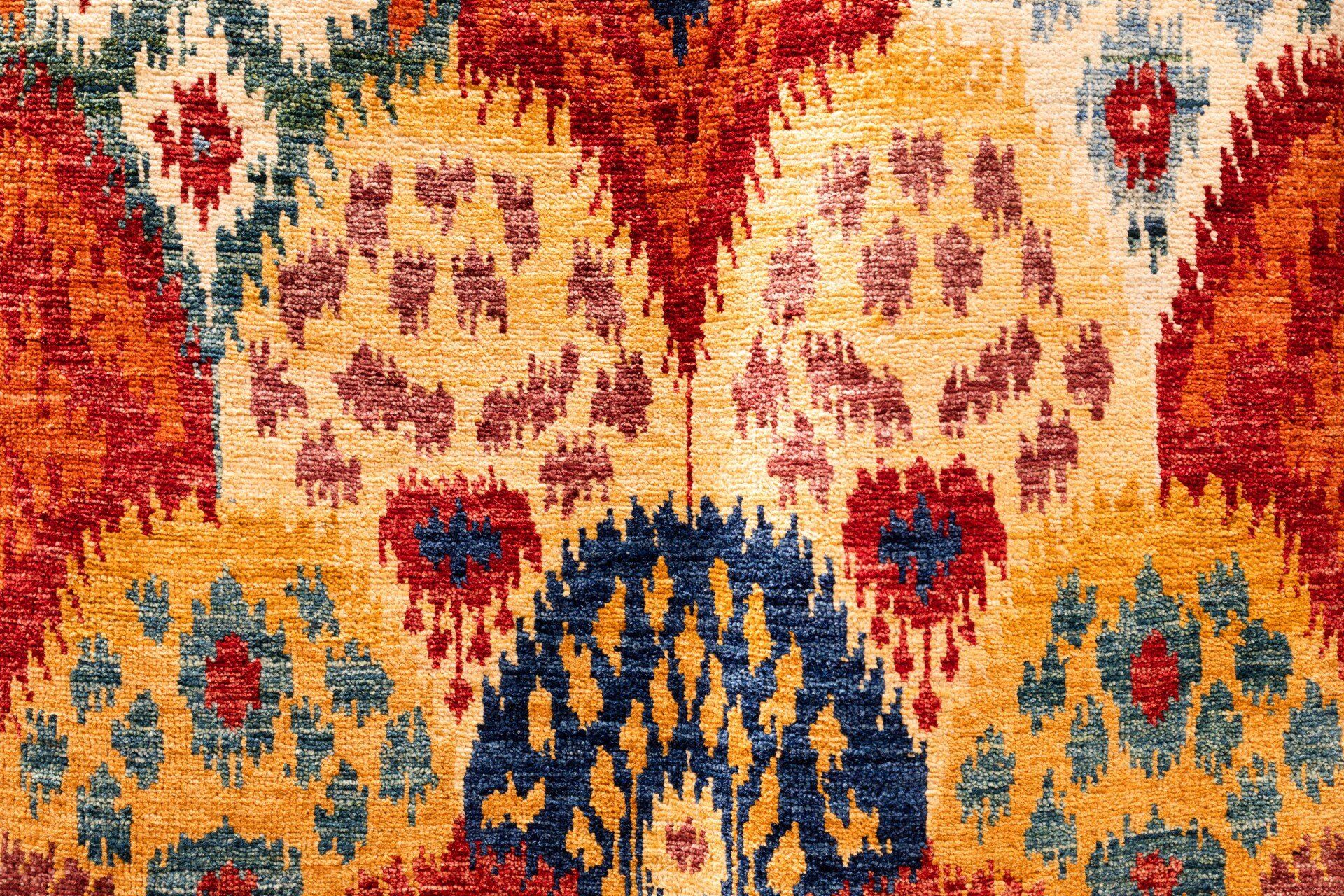 Gros plan de le motif d'un tapis