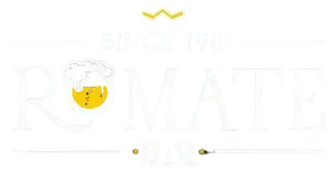 Un logotipo para un bar con un vaso de cerveza y una abeja.