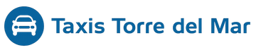 Un icono circular azul con el símbolo de un coche blanco, seguido del texto azul "Taxis Torre del Mar".