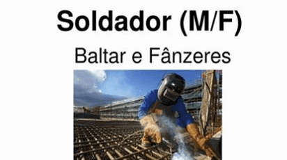 Anúncio de trabalho para Soldador