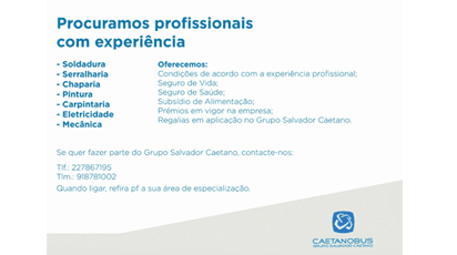 Anúncio de emprego