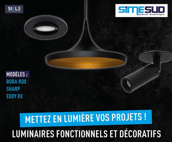 Trois lampes suspendues.