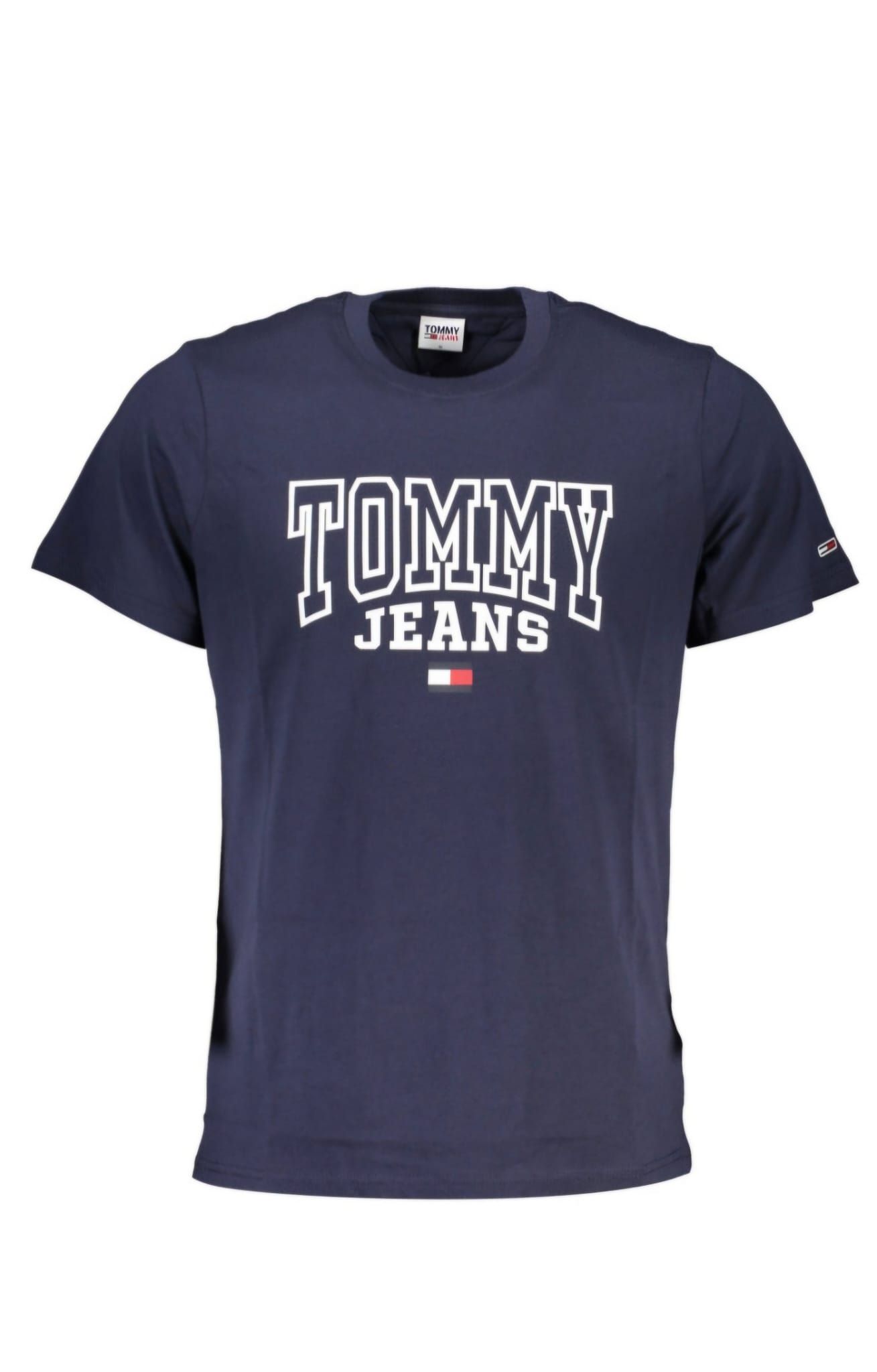 Una camiseta azul con la palabra Tommy Jeans.