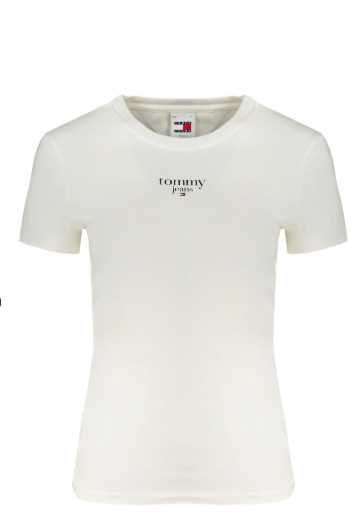 Una camiseta blanca con un logotipo de Tommy Hilfiger en la parte delantera.