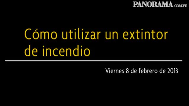Conoce como utilizar un extintor de incendios