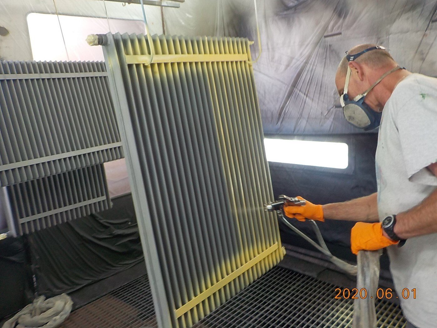 Peinture radiateur type lamella