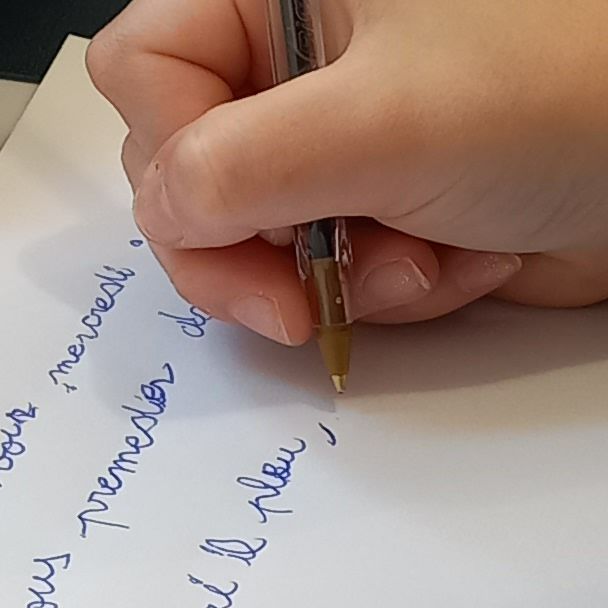Écriture avant rééducation