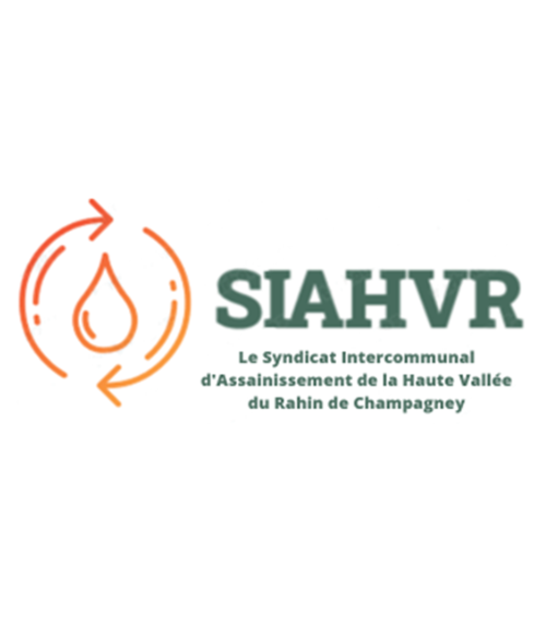 Logo de SIAHVR, un organisme de gestion de l'eau. Il représente une goutte d'eau