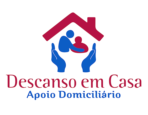 A logo for descanso em casa apoio domiciliario