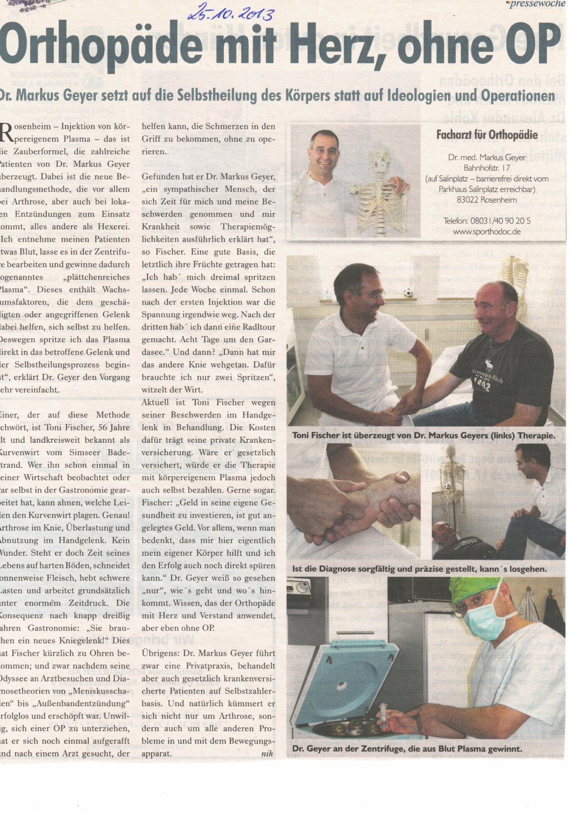 Artikel Orthopäde mit Herz