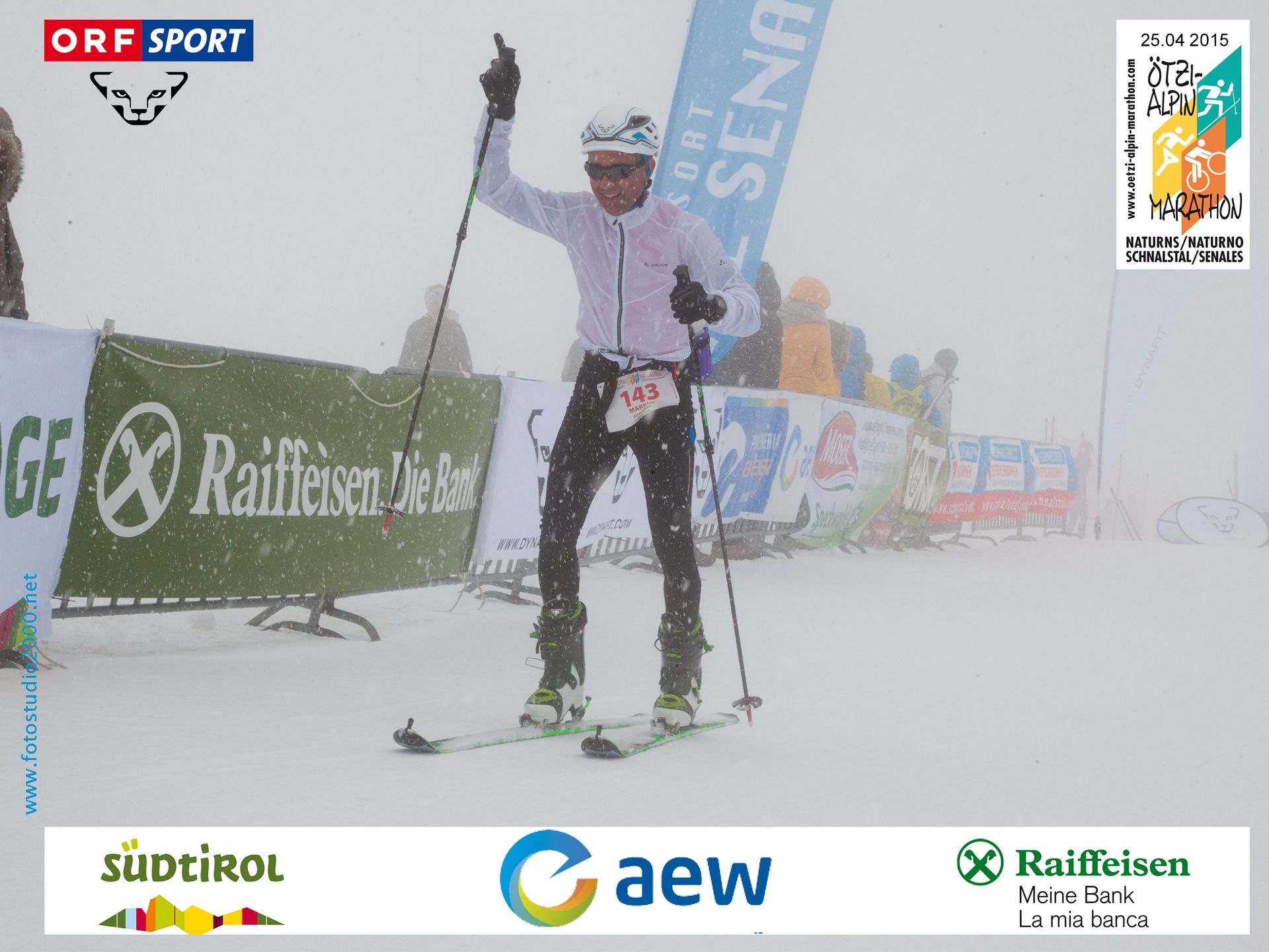 Dr. Geyer beim Skilauf auf der Gletscherbahn
