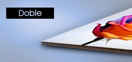 Una caja de cartón con una imagen de una rosa arcoíris.