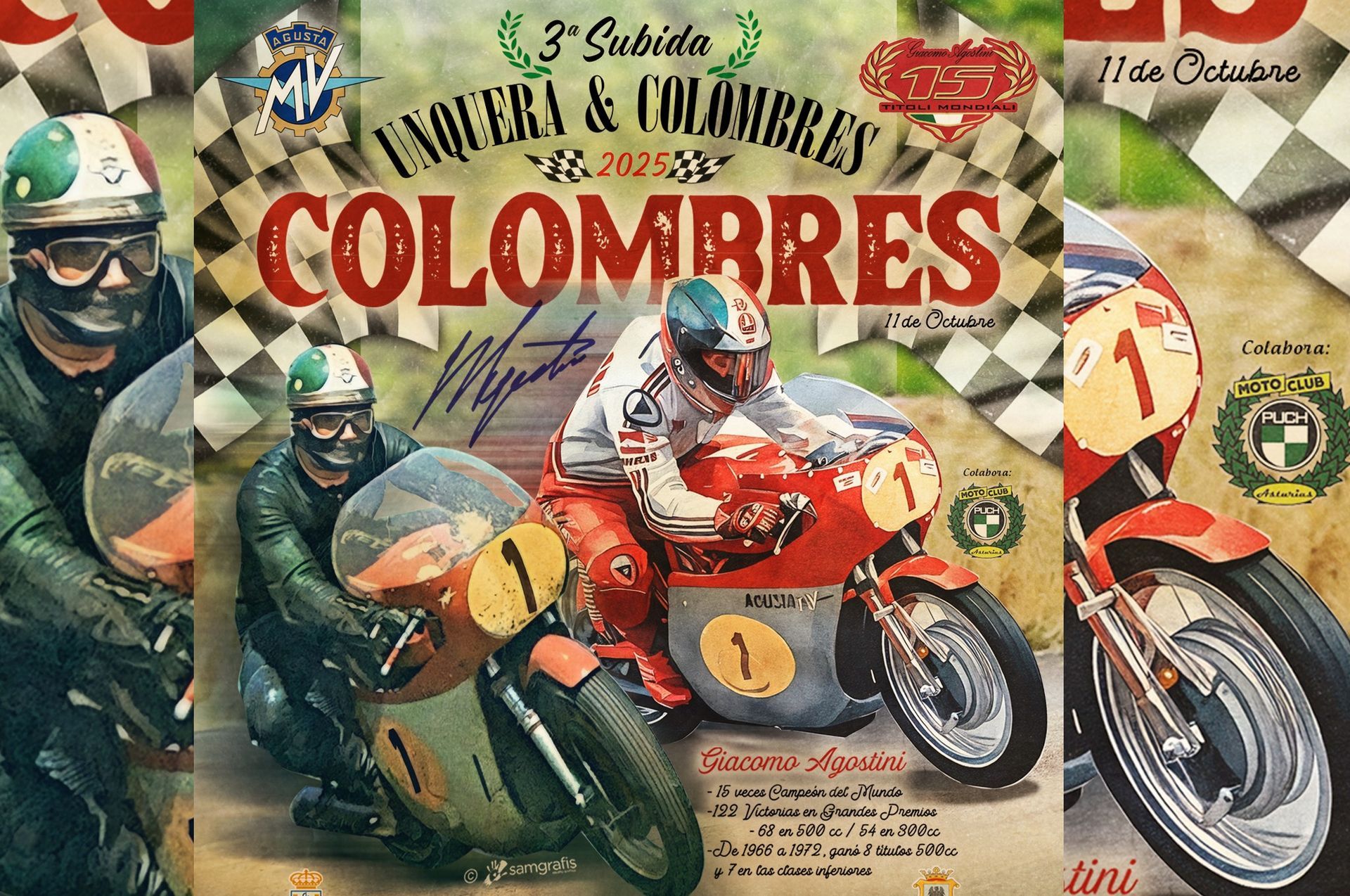 Cartel de la carrera de motos 