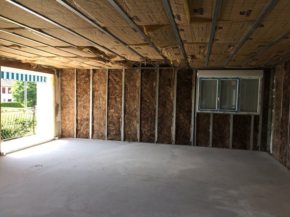 Pièce en cours d'isolation