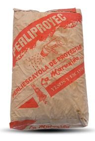 Una bolsa marrón con una etiqueta roja que dice perliprovec