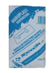 Una bolsa azul y blanca de renovación de mariuplast