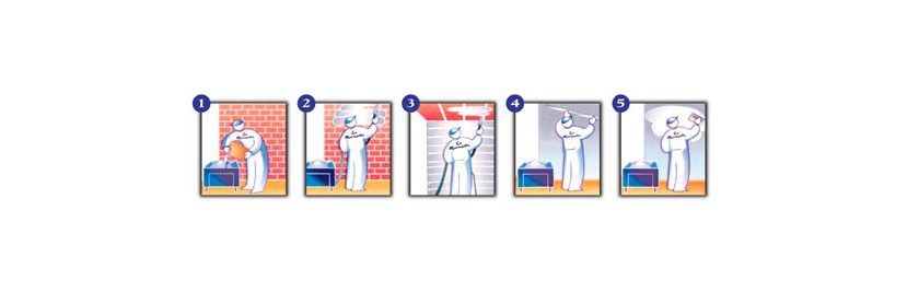 Dos grandes contenedores blancos con rayas rojas y azules están uno al lado del otro.