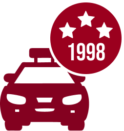 Picto d'un taxi avec des étoiles