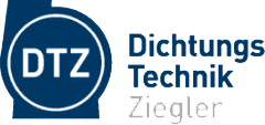 Ein blau-weißes Logo für eine Firma namens dtz technik