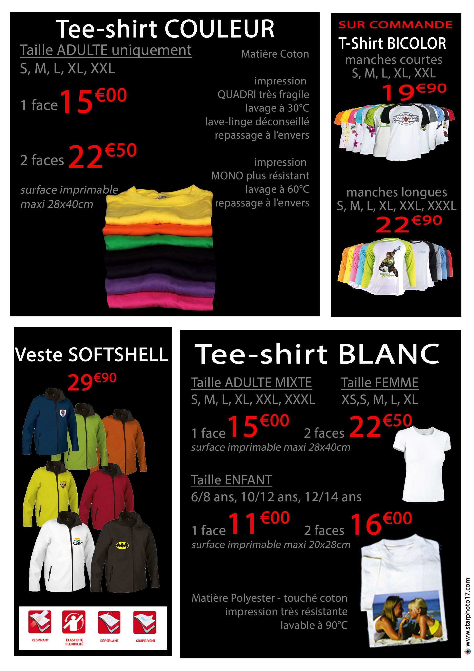 Catalogue  personnalisation T-shirt