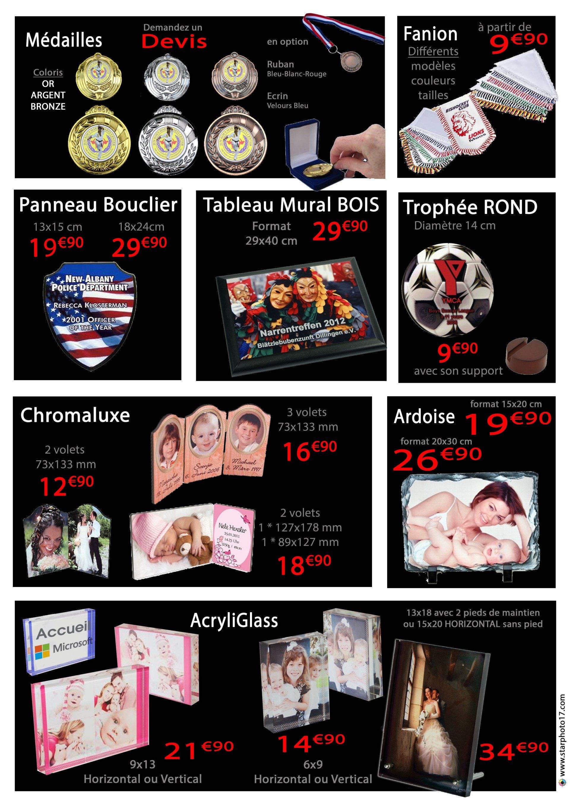 Catalogue  personnalisation produits variés