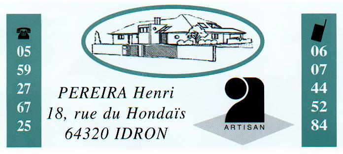 Entreprise Pereira Henri, bâtiment maçonnerie charpente