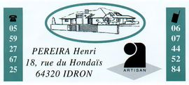 Entreprise Pereira Henri, bâtiment maçonnerie charpente
