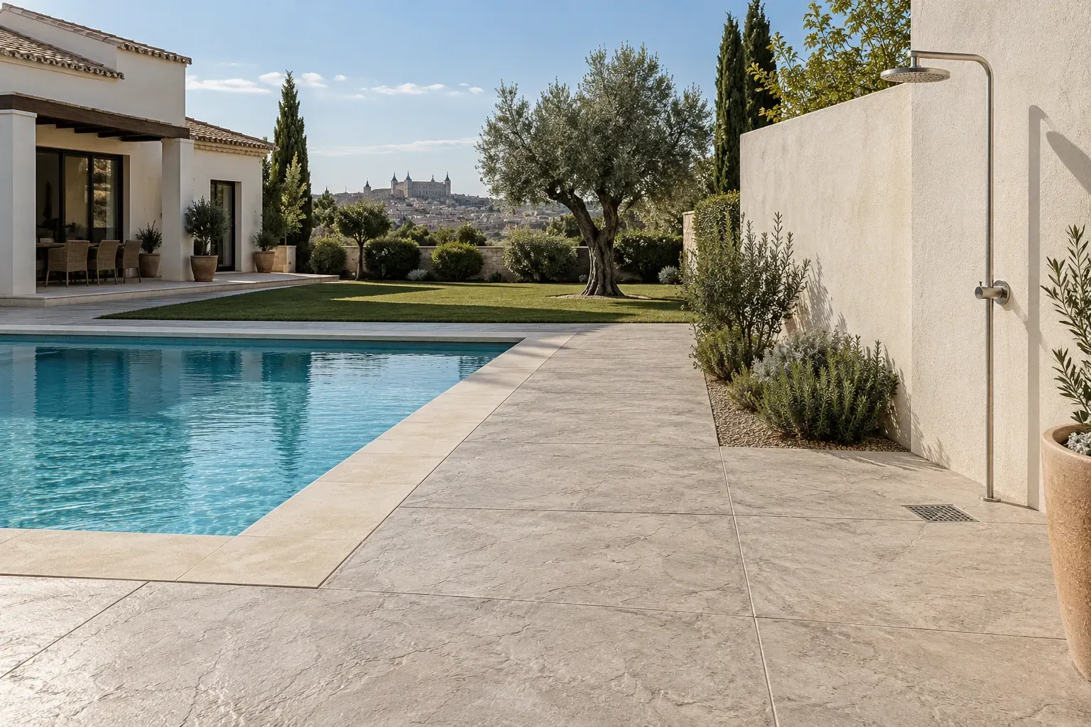Hormigón impreso para piscinas