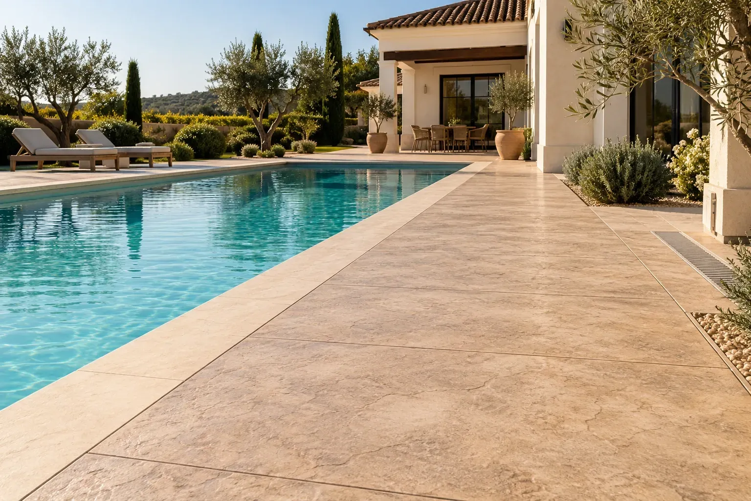 Hormigón impreso para piscinas