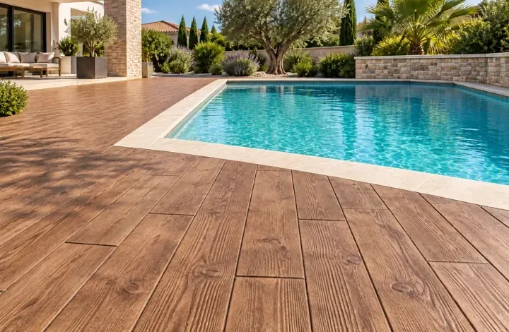 Hormigón impreso para piscinas