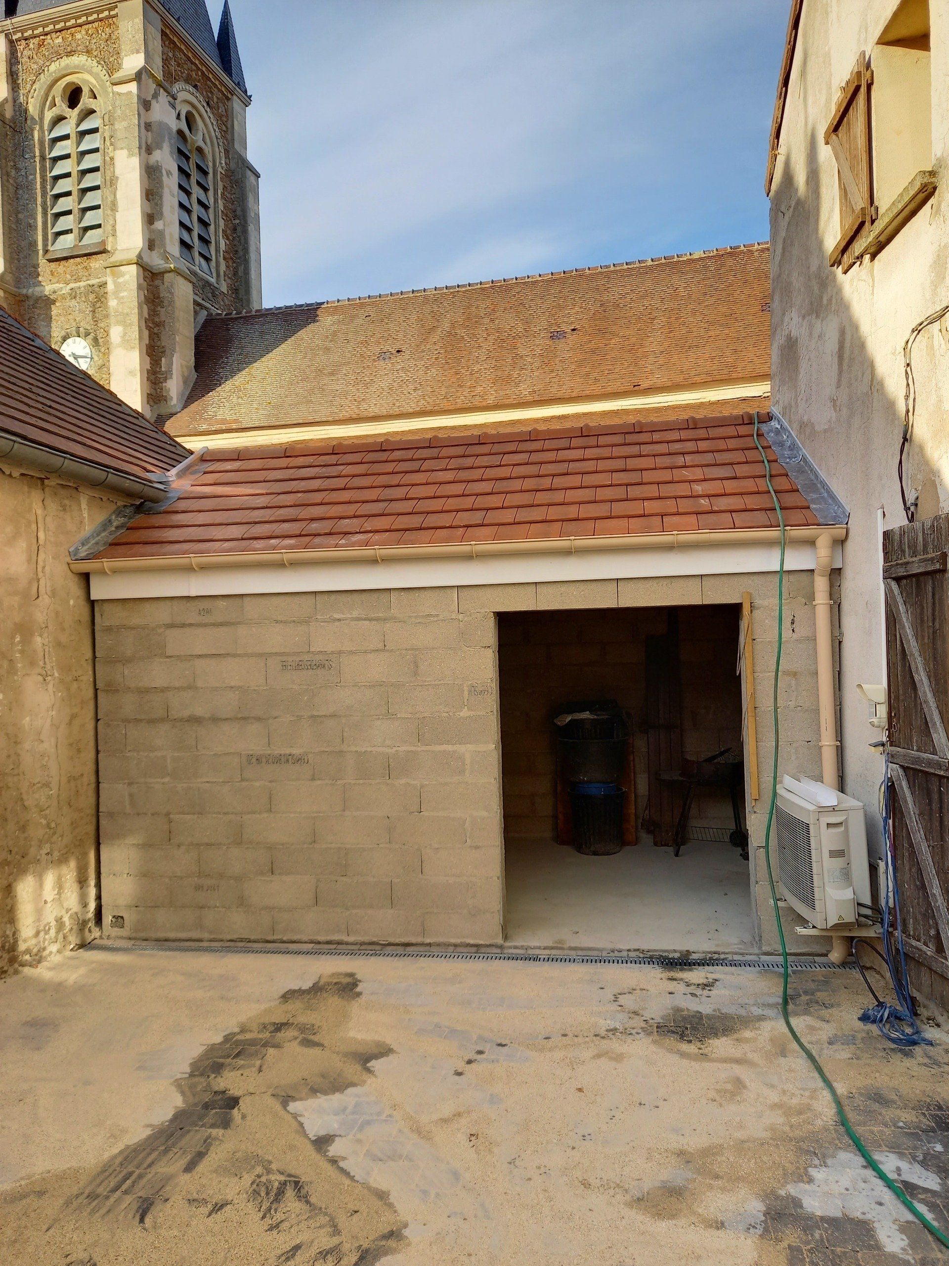 Appentis en parpaing