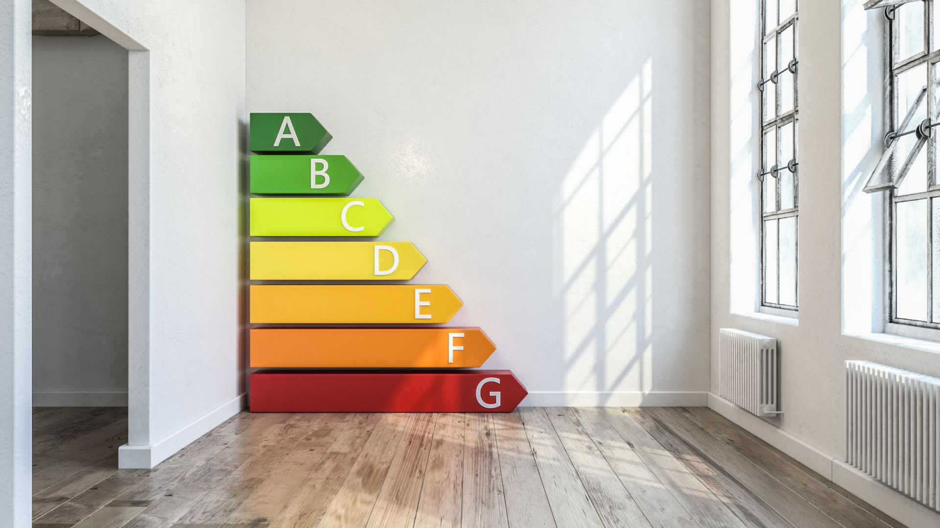 Échelle de performances énergétiques d'un appartement.