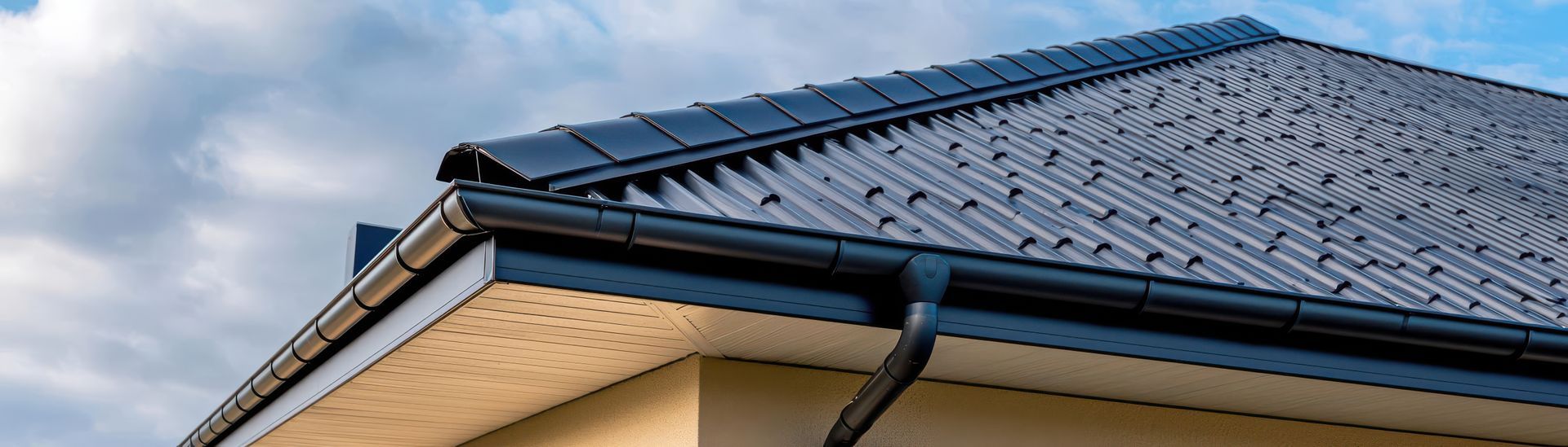 Des gouttières installées sur votre toit pour évacuer l'eau pluviale