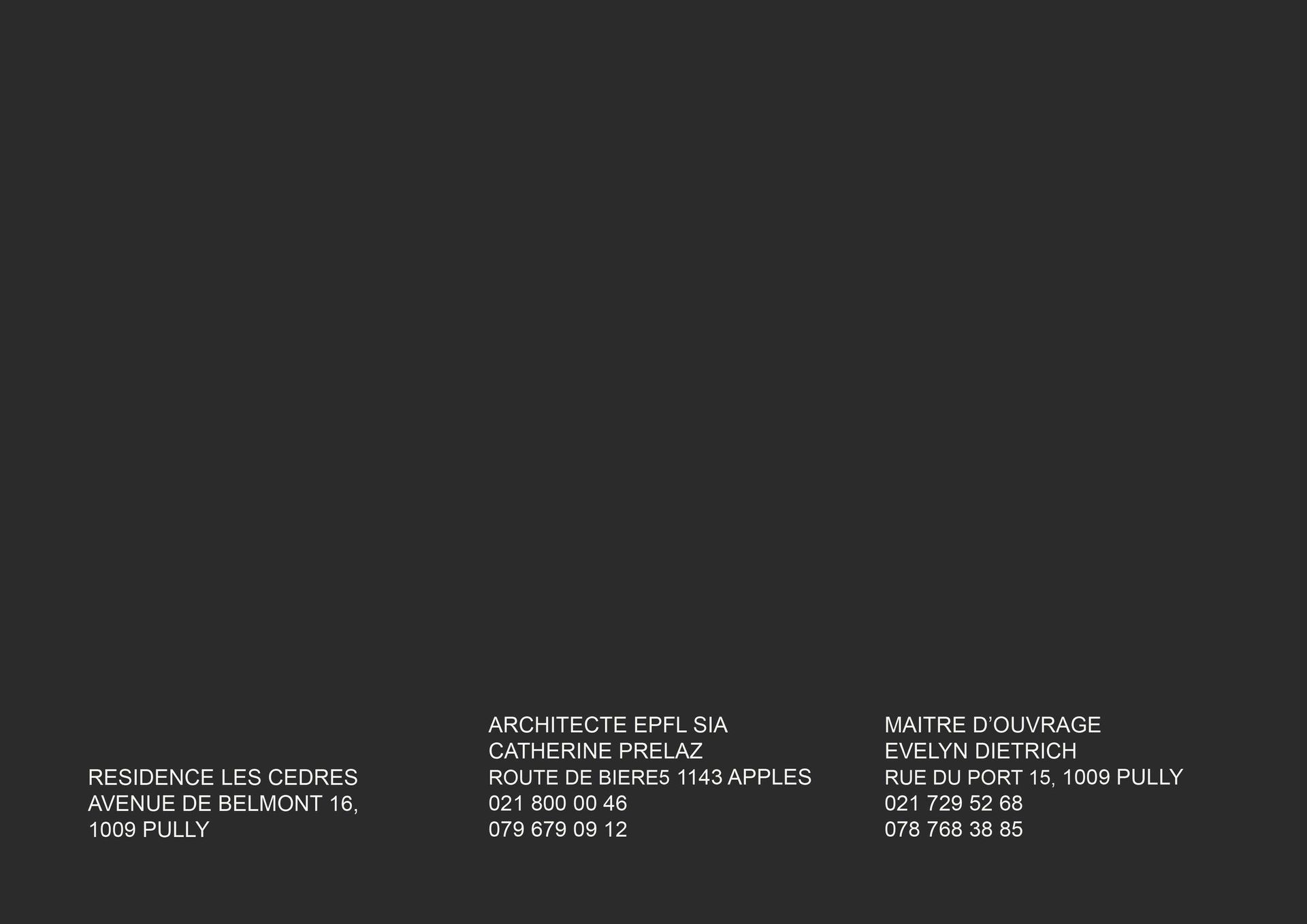 Catherine Prélaz EPFL/SIA | Rolle