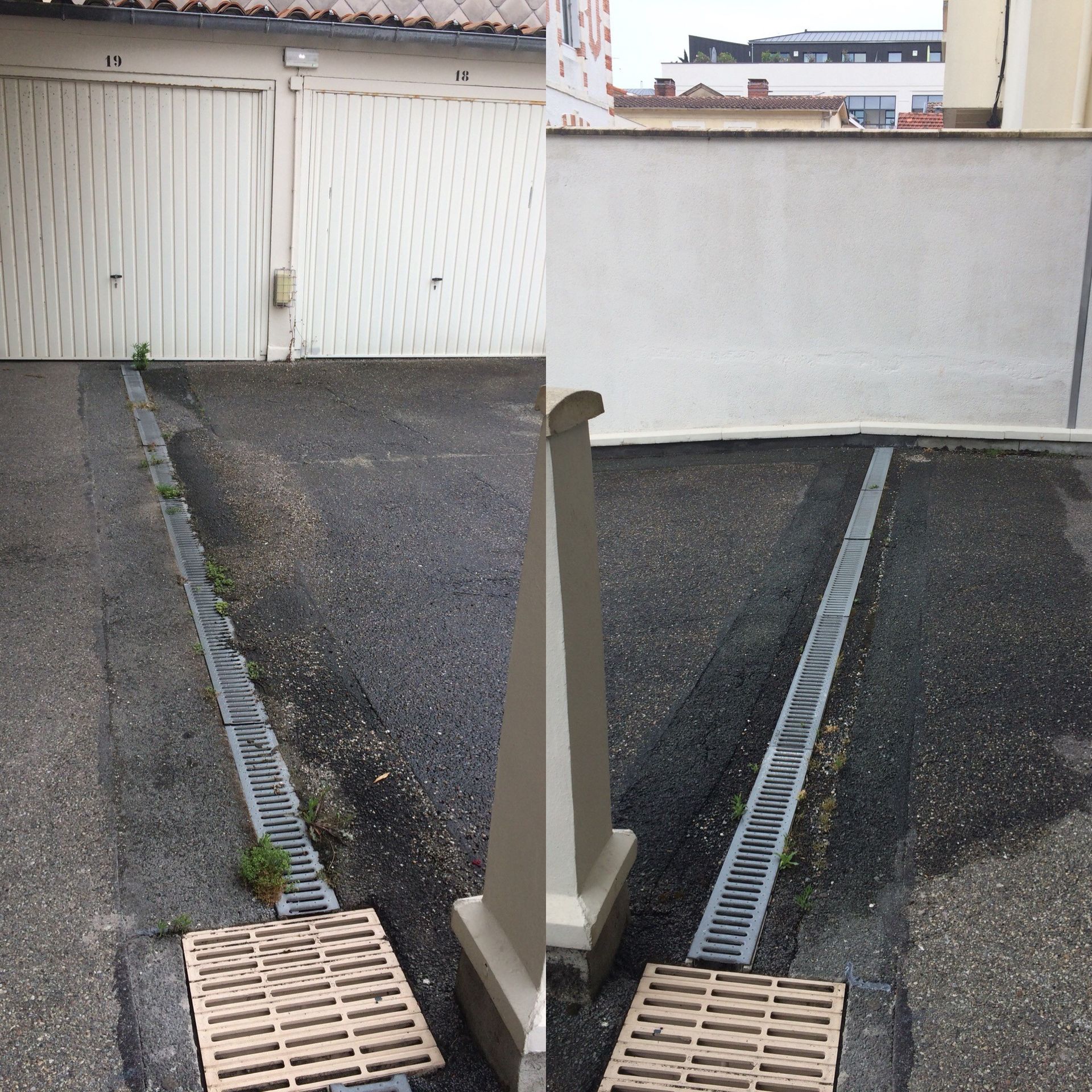 Désherbage d'allée de garage