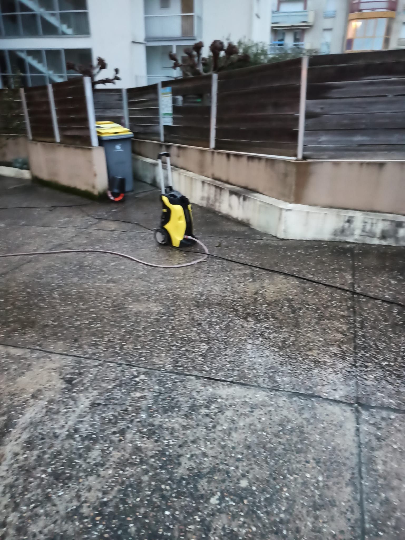 Terrasse avant nettoyage haute pression