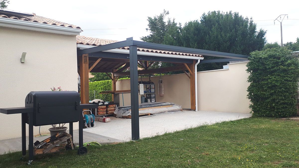 Structure d'une pergola bioclimatique