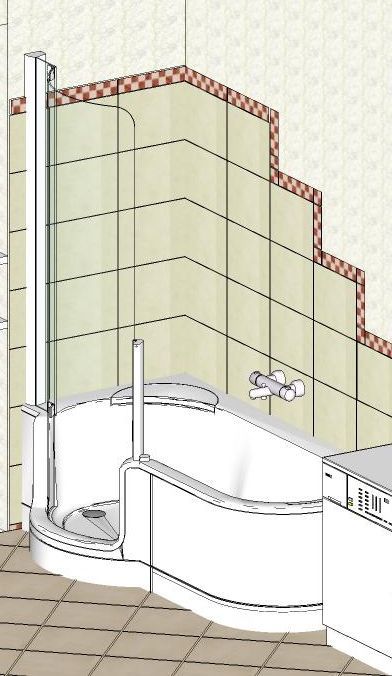 Zeichnung einer Dusche von Adler Bad - Der Bäderspezialist GmbH